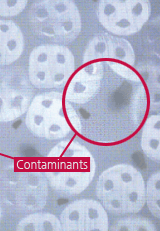 When contaminants land A section of HS Hyosung hollow yarn2